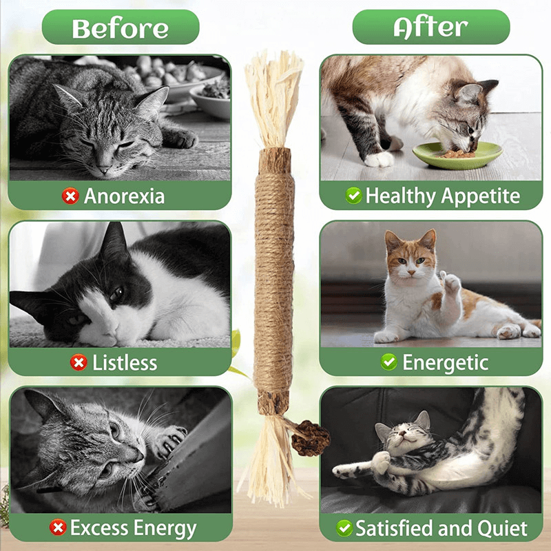 Meow™ - Brinquedo Natural para Gatos Pets