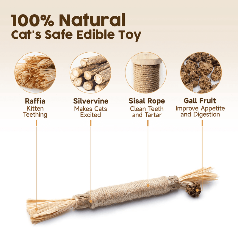 Meow™ - Brinquedo Natural para Gatos Pets